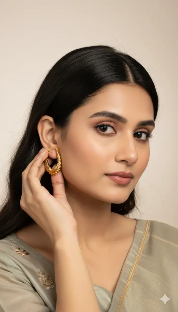 Golden_Leaf_Hoop_Earrings