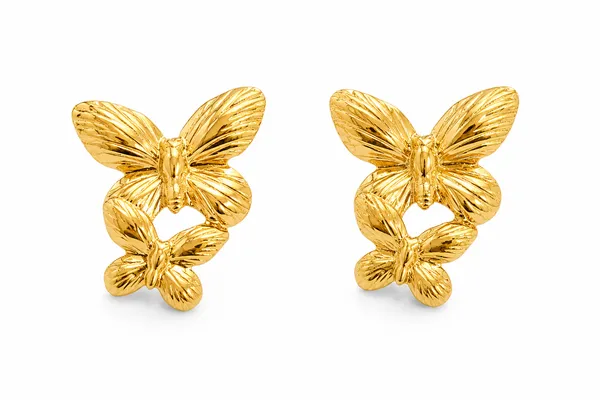 Gold_Stainless_Steel_Papillon_Bloom_Earrings_For_Women