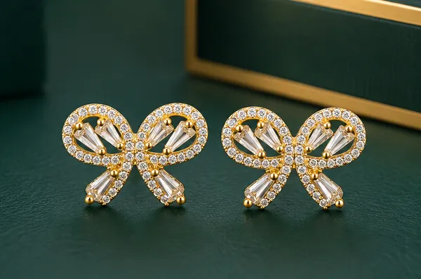 Gold_Stainless_Steel_Aurora_Bow_Studs_Earrings_For_Women