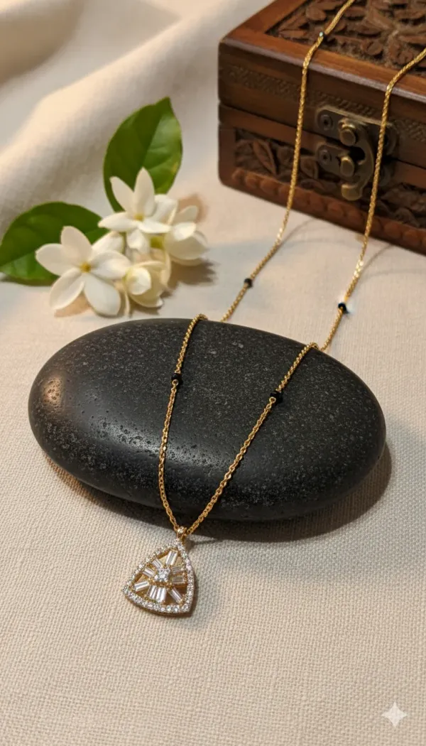 Gold_Plated_Triangle_Pendant_Mangalsutra_With_Cz_Stones