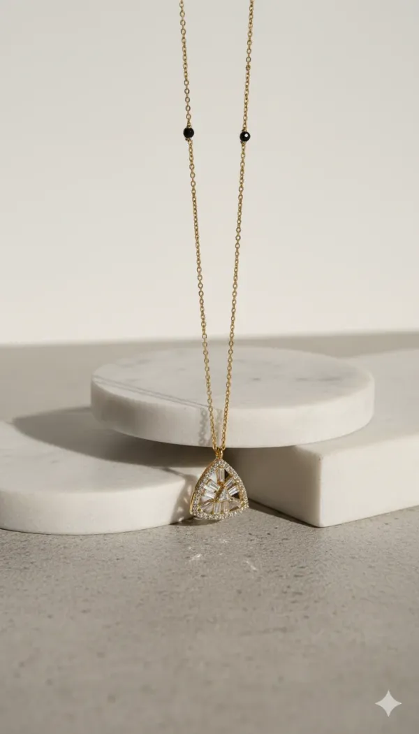 Gold_Plated_Triangle_Pendant_Mangalsutra_With_Cz_Stones