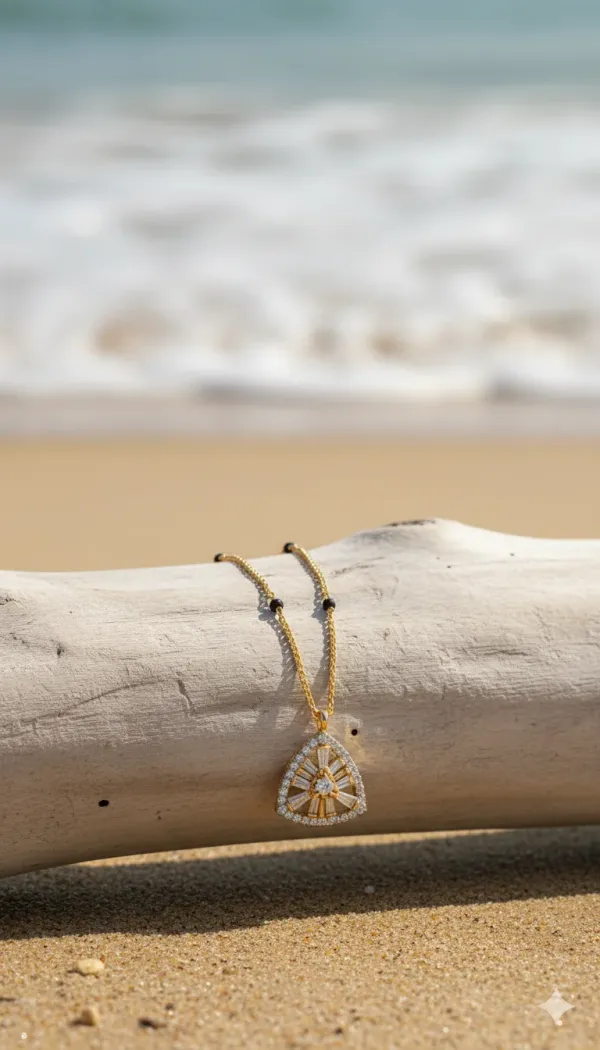 Gold_Plated_Triangle_Pendant_Mangalsutra_With_Cz_Stones