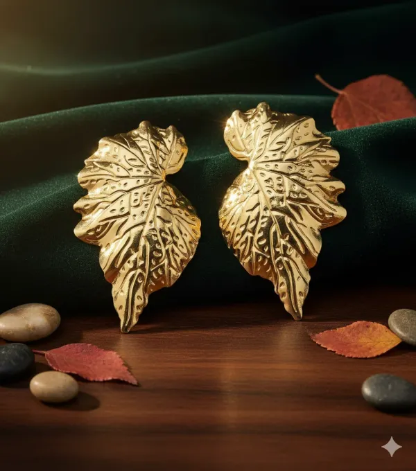 Gold_Plated_Leaf_Shaped_Anti_Tarnish_Earrings