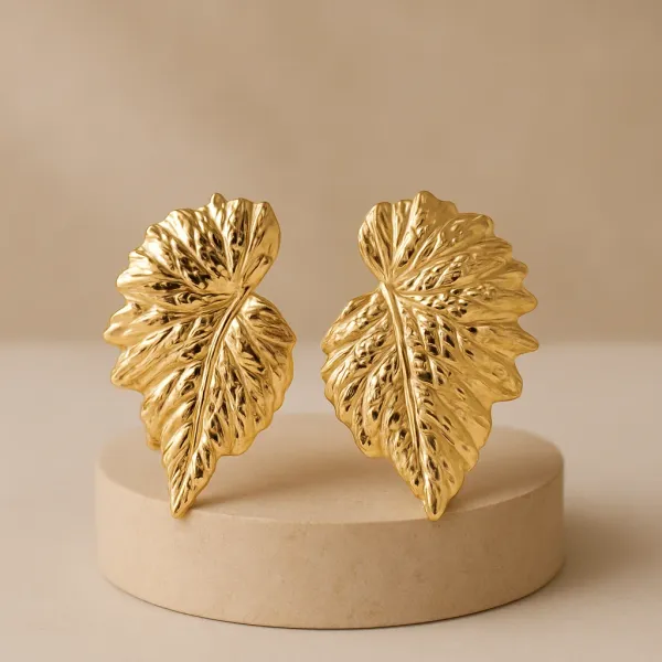 Gold_Plated_Leaf_Shaped_Anti_Tarnish_Earrings