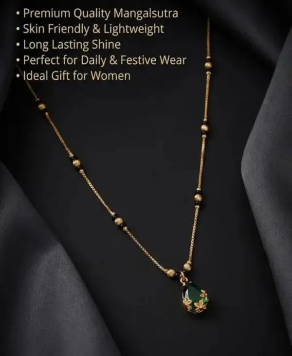 Elegant_Blue_Stone_Gold_Toned_Mangalsutra_Necklace