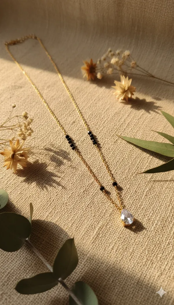 Elegant_Gold_Plated_Black_Bead_Mangalsutra_With_Teardrop_Pendant