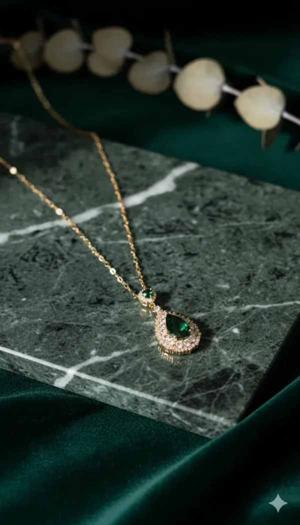 Emerald_Green_Teardrop_Pendant_Necklace