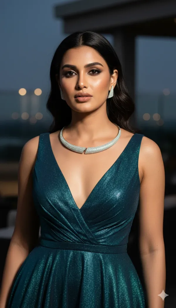 Luxury_Diamond_Choker_Necklace_With_Earrings