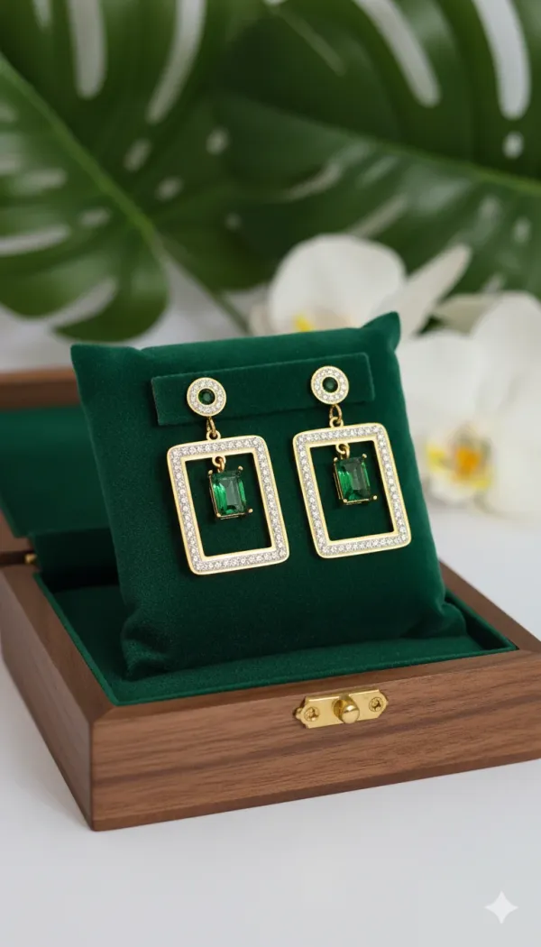 Emerald_Green_Rectangular_Drop_Earrings