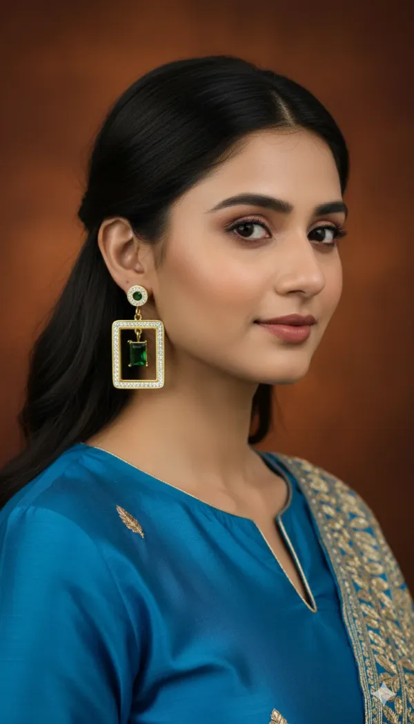 Emerald_Green_Rectangular_Drop_Earrings