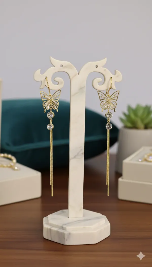 Golden_Butterfly_Long_Drop_Earrings