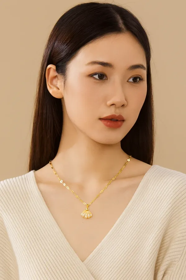 Gold_Plated_Anti_Tarnish_Shell_Necklace