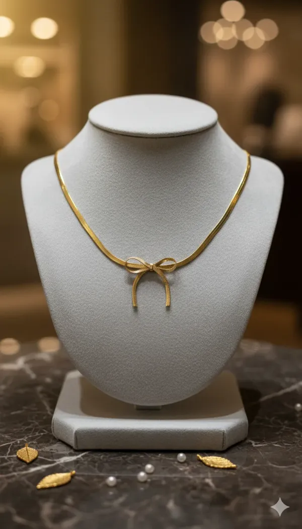 Golden_Bow_Knot_Necklace