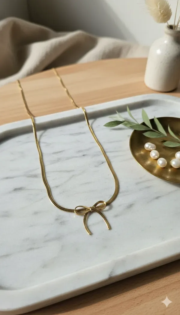 Golden_Bow_Knot_Necklace