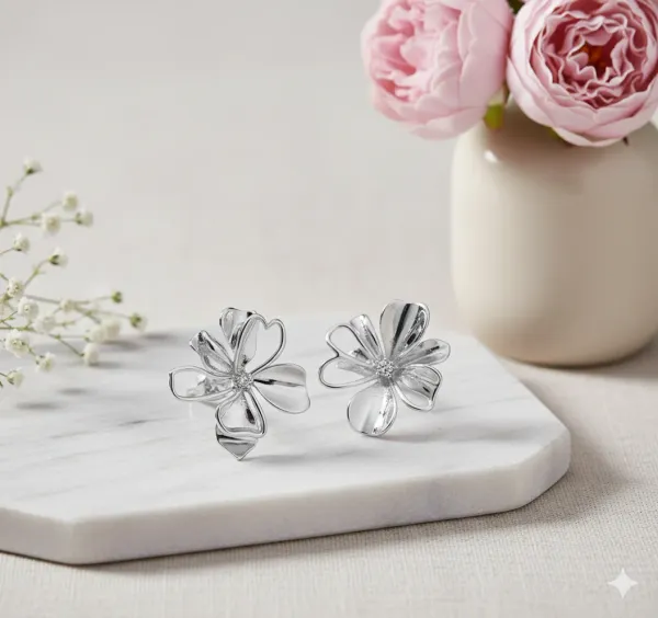 Silver_Plated_Flower_Shaped_Anti_Tarnish_Earrings