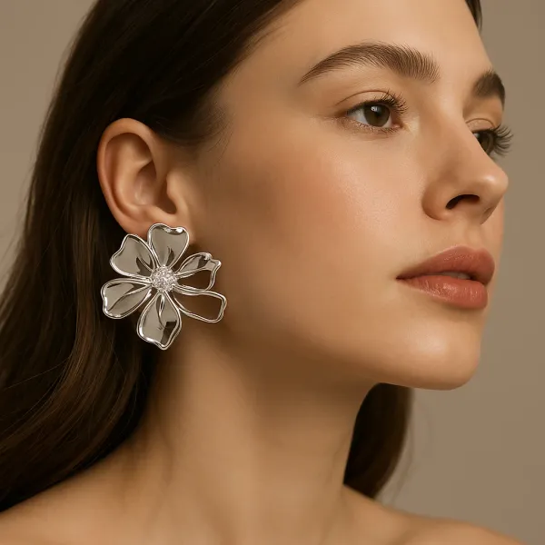 Silver_Plated_Flower_Shaped_Anti_Tarnish_Earrings