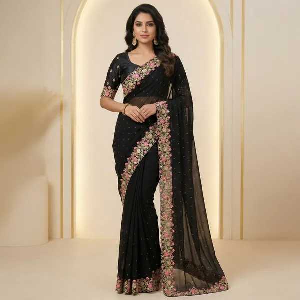 Black_Georgette_Premium_And_Elegant_Saree_For_Women