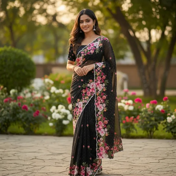 Black_Georgette_Premium_And_Elegant_Saree_For_Women
