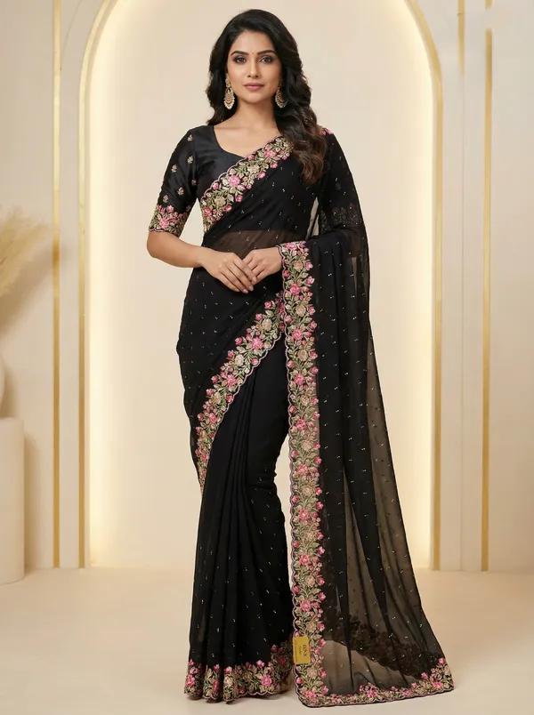 Black_Georgette_Premium_And_Elegant_Saree_For_Women