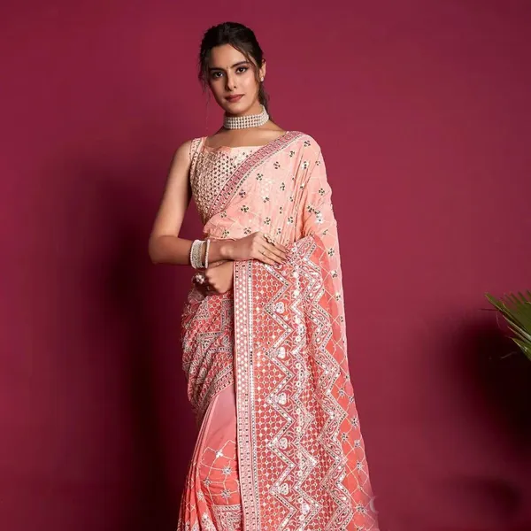 Dusty_Rose_Pink_Georgette_Premium_Saree_For_Women