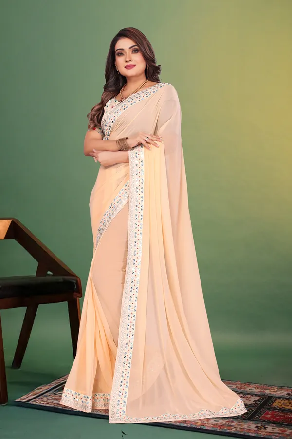 Peach_Georgette_Premium_And_Elegant_Saree_For_Women