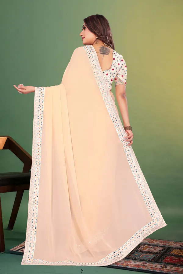 Peach_Georgette_Premium_And_Elegant_Saree_For_Women