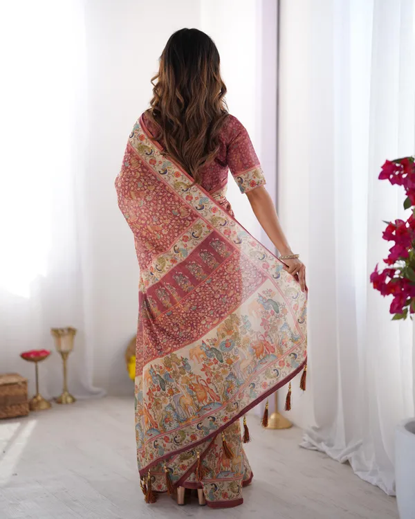 Red_Linen_And_Cotton_Premium_Saree_For_Women