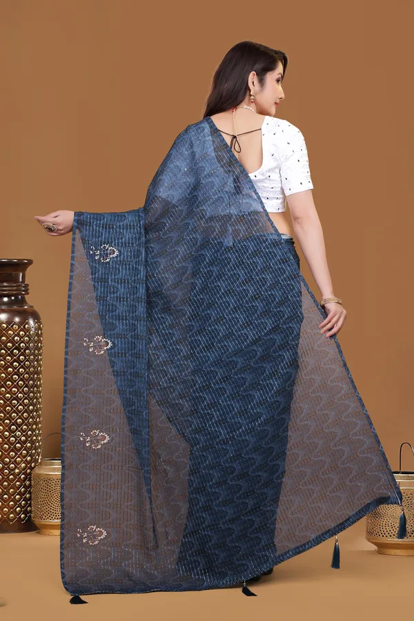 Navy_Blue_Georgette_Premium_Saree_For_Women