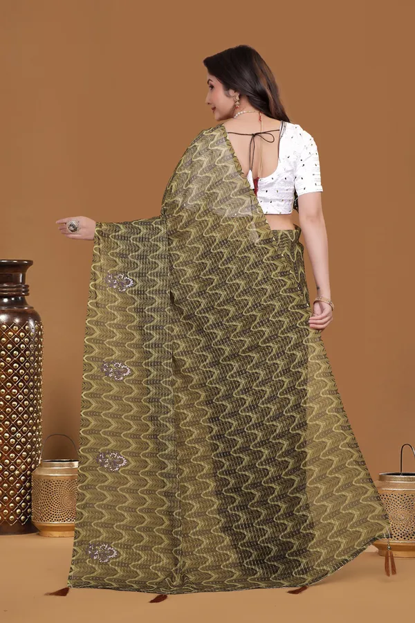 Olive_Gold_Georgette_Premium_Saree_For_Women