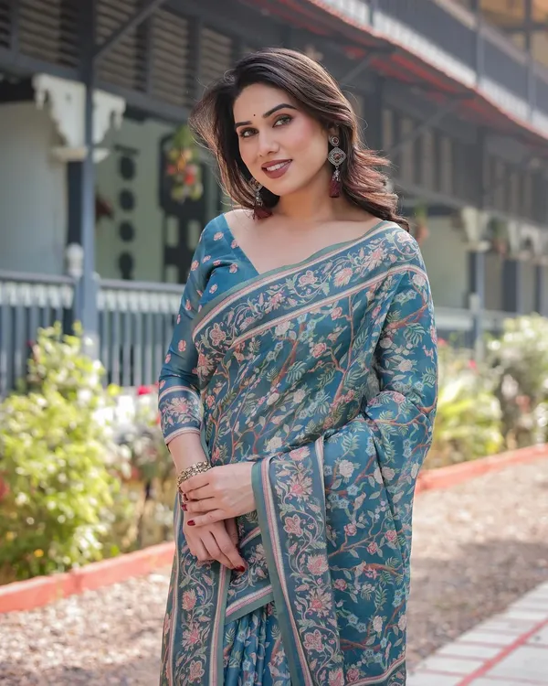 Blue_Linen_And_Cotton_Premium_Saree_For_Women