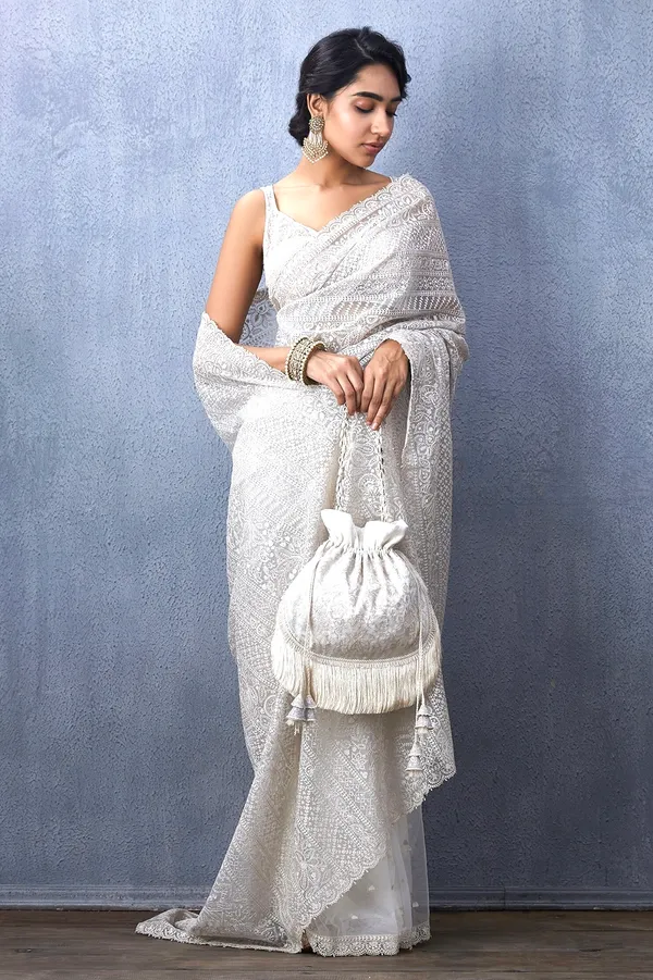 White_Khadi_Organza_Premium_Saree_For_Women