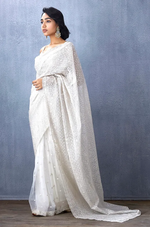White_Khadi_Organza_Premium_Saree_For_Women