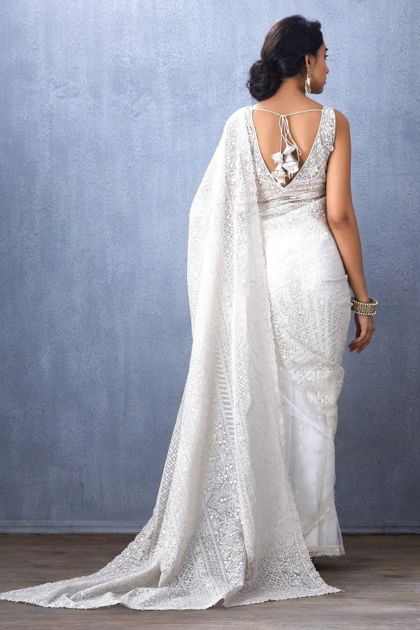 White_Khadi_Organza_Premium_Saree_For_Women