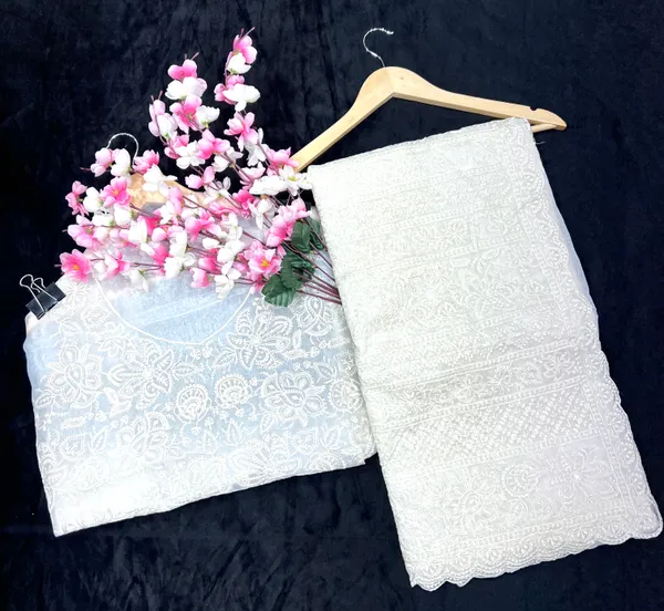 White_Khadi_Organza_Premium_Saree_For_Women