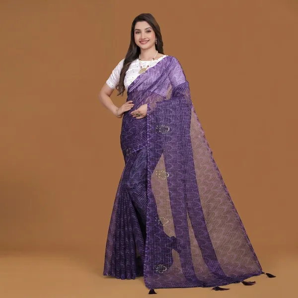 Royal_Purple_Georgette_Premium_Saree_For_Women
