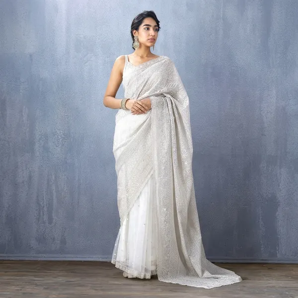 White_Khadi_Organza_Premium_Saree_For_Women