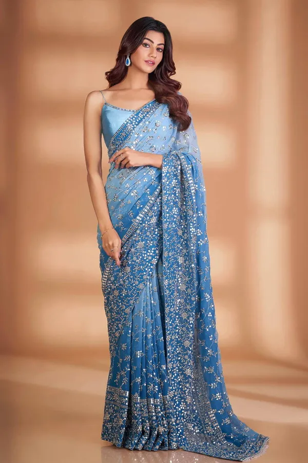 Sky_Blue_Georgette_Premium_Saree_For_Women