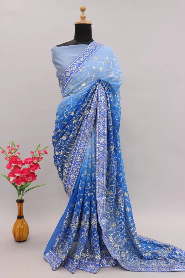 Sky_Blue_Georgette_Premium_Saree_For_Women