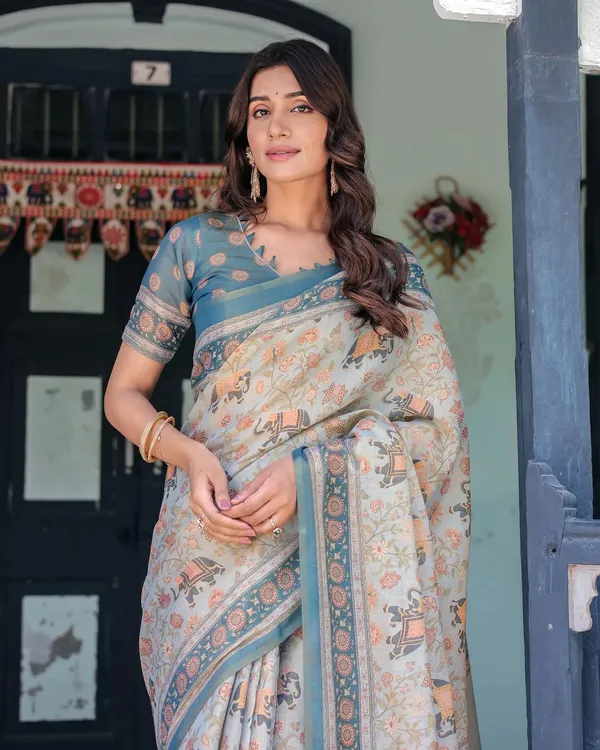 Grey_Linen_And_Cotton_Premium_Saree_For_Women