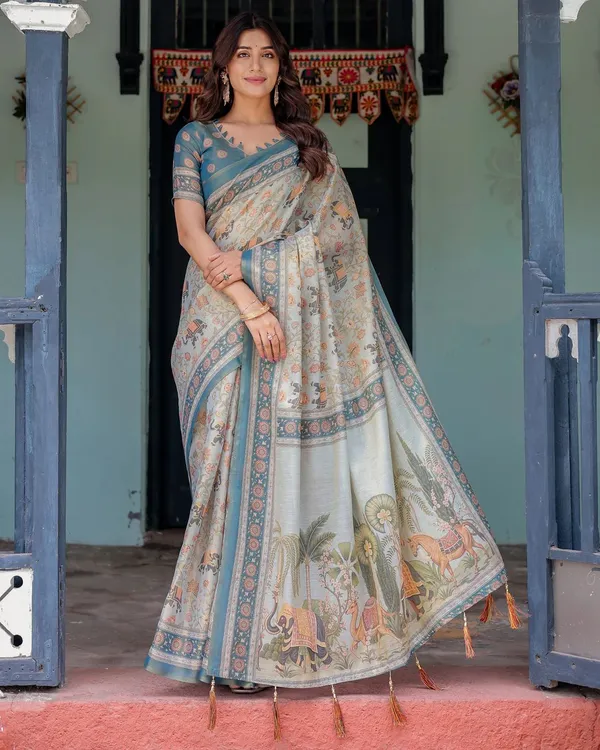 Grey_Linen_And_Cotton_Premium_Saree_For_Women