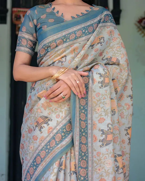 Grey_Linen_And_Cotton_Premium_Saree_For_Women