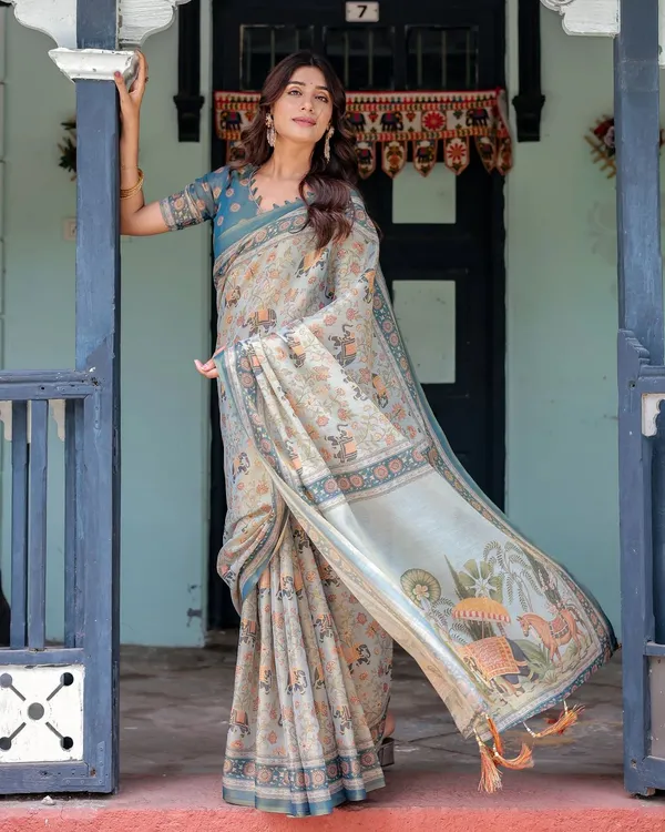 Grey_Linen_And_Cotton_Premium_Saree_For_Women
