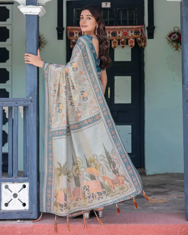 Grey_Linen_And_Cotton_Premium_Saree_For_Women