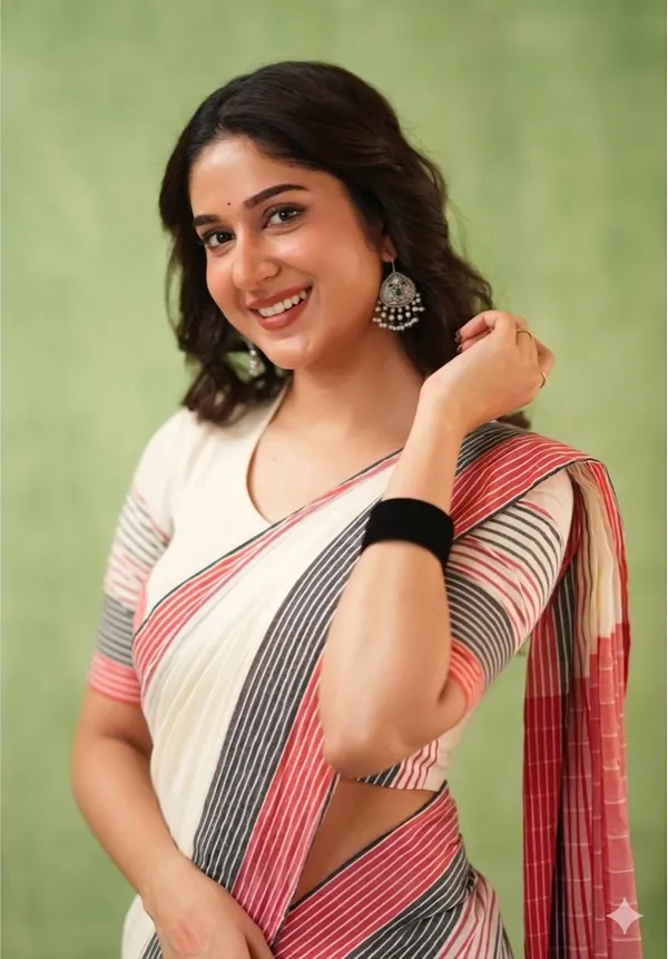 White_Linen_And_Cotton_Premium_Saree_For_Women