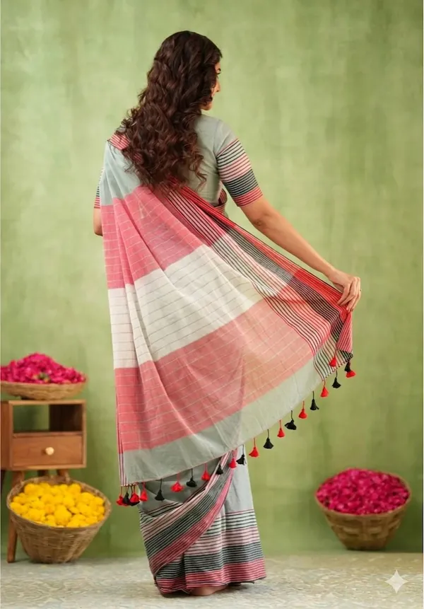 Grey_Linen_And_Cotton_Premium_Saree_For_Women