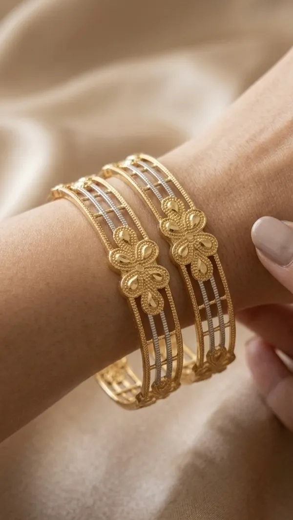 Gold_Metal_Filigree_Ruby_Stone_Peacock_Bangle_Set_For_Women
