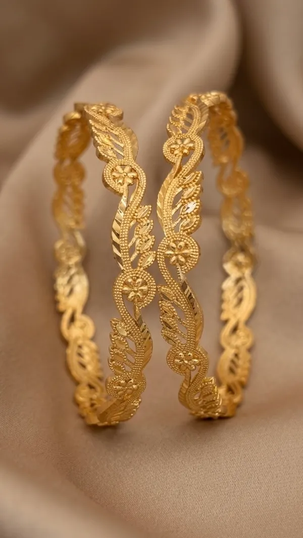Gold_Floral_Vine_Pattern_Traditional_Bangles_For_Women_(Set_Of_2)