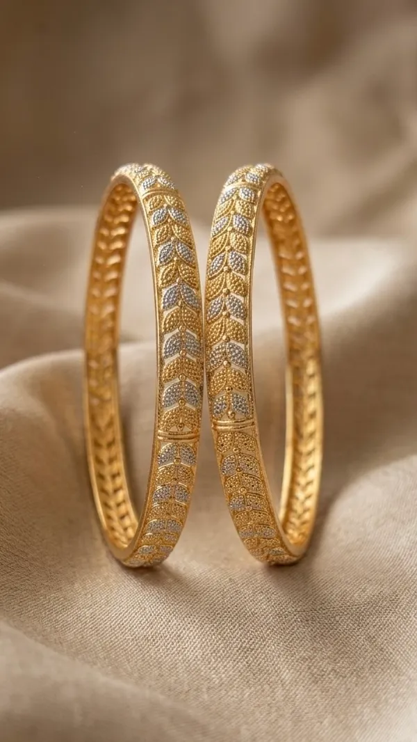 Gold_Plated_Two_Tone_Textured_Bangles_For_Women_(Set_Of_2)