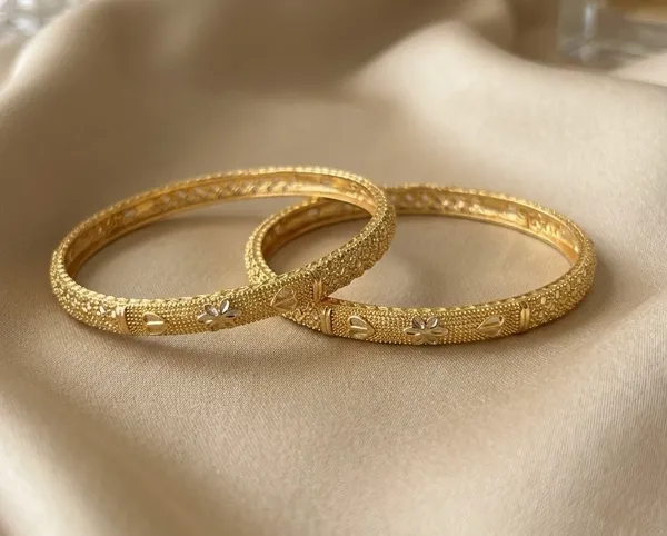 Gold_Textured_Floral_Motif_Bangles_For_Women_(Set_Of_2)