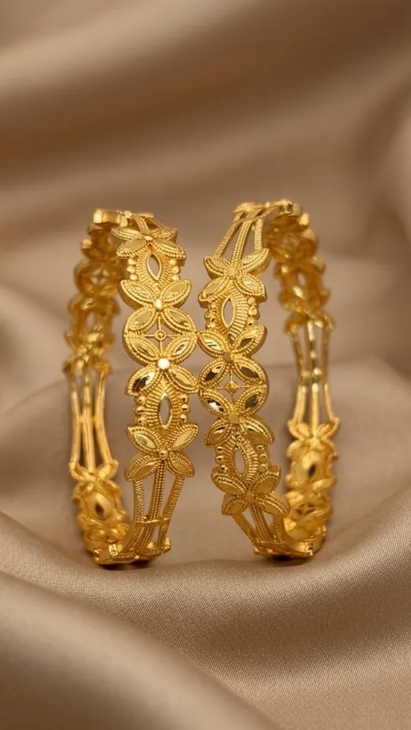 Gold_Plated_Floral_Filigree_Design_Bangles_For_Women_(Set_Of_2)